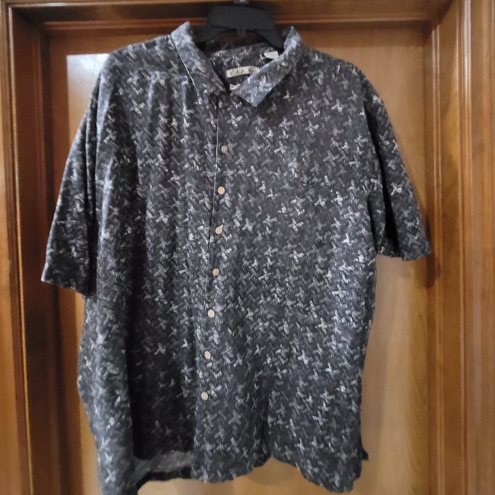 Batik bay mens silk short sleeve shirt size 4xl